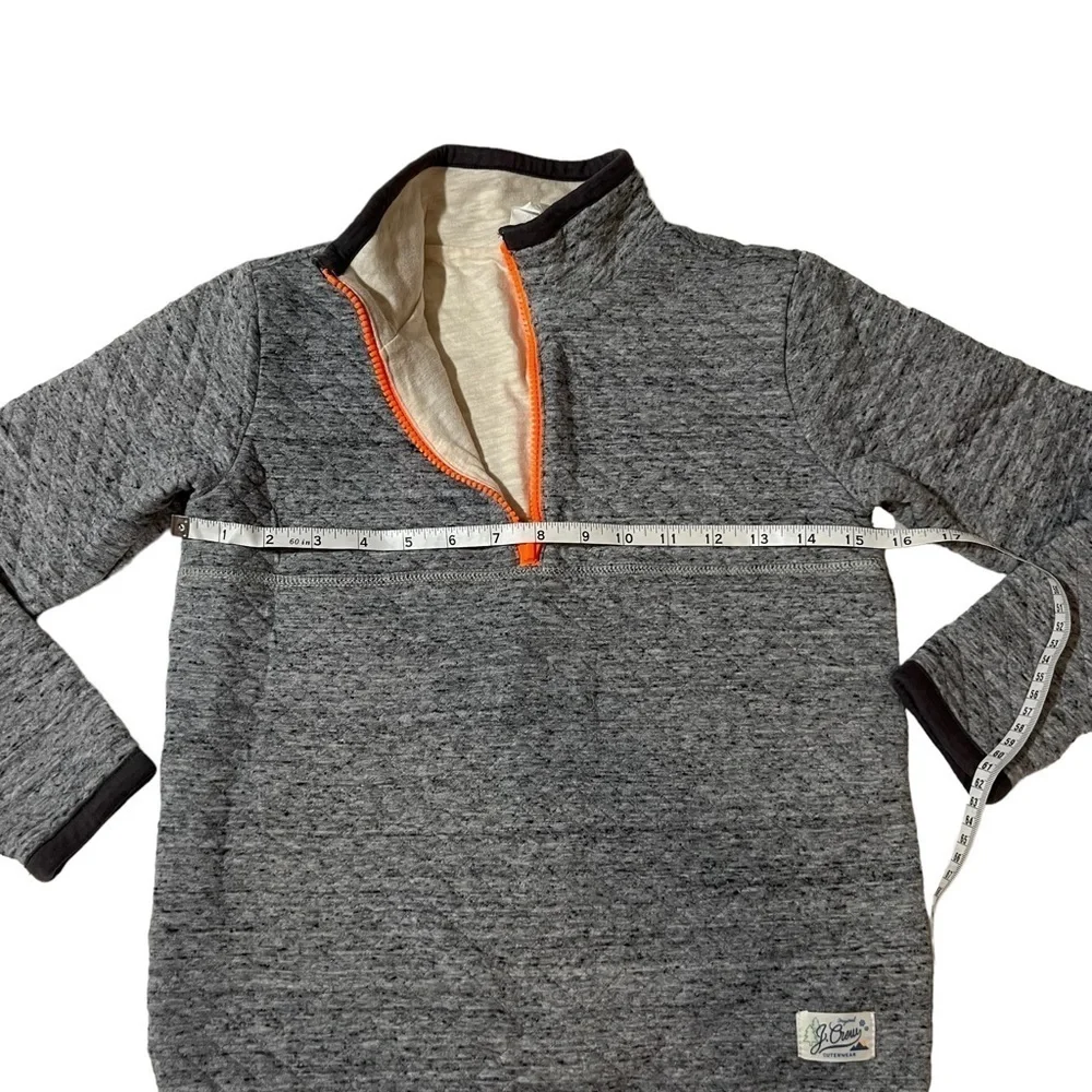 J.Crew Crewcuts| Unisex Gray Long Sleeve Tee with Orange Accent-Size 8